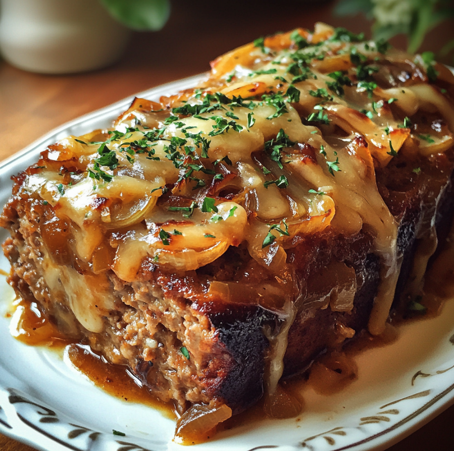 Meatloaf with onion gravy