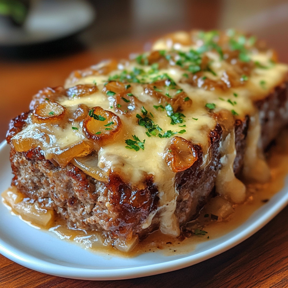 Meatloaf with onion gravy