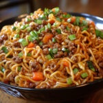 Mongolian Ground Beef Noodles